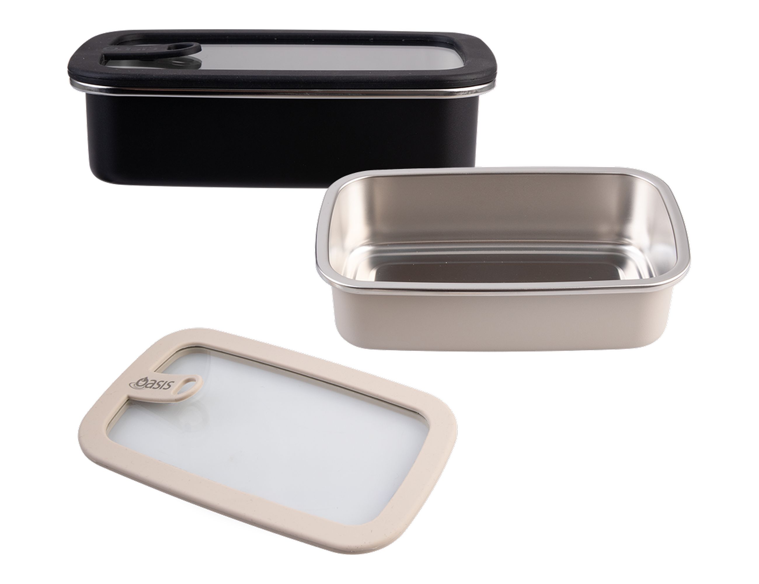 Oasis Microwave Safe Rectangular S/S Container 700ml – Flasks